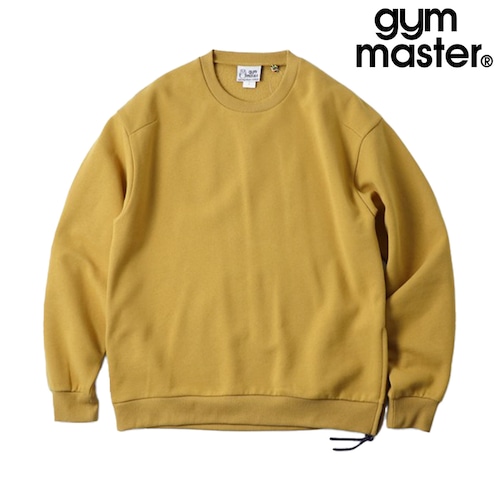 gym master ジムマスター 12oz ヘビー裏起毛 スウェット クルーネック サイドジップ ワイドシルエット メンズ G833740 マスタード