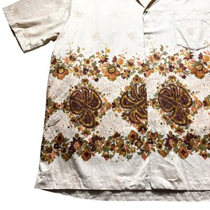 vintage 1960’s MALIHINI border pattern cotton hawaiian shirt