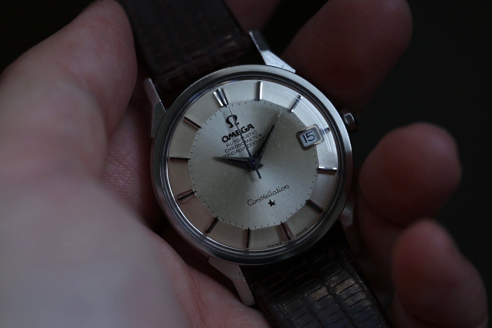 OMEGA】 1966年製 オメガ コンステレーション 12角 デイト オニキス