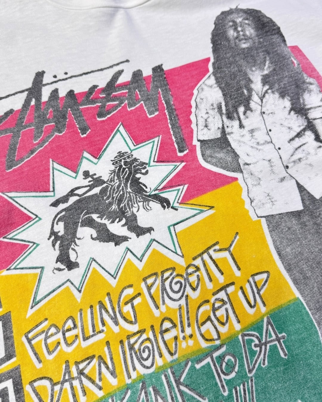 Special!!】90's old stussy Bob Marley Photo Tee 