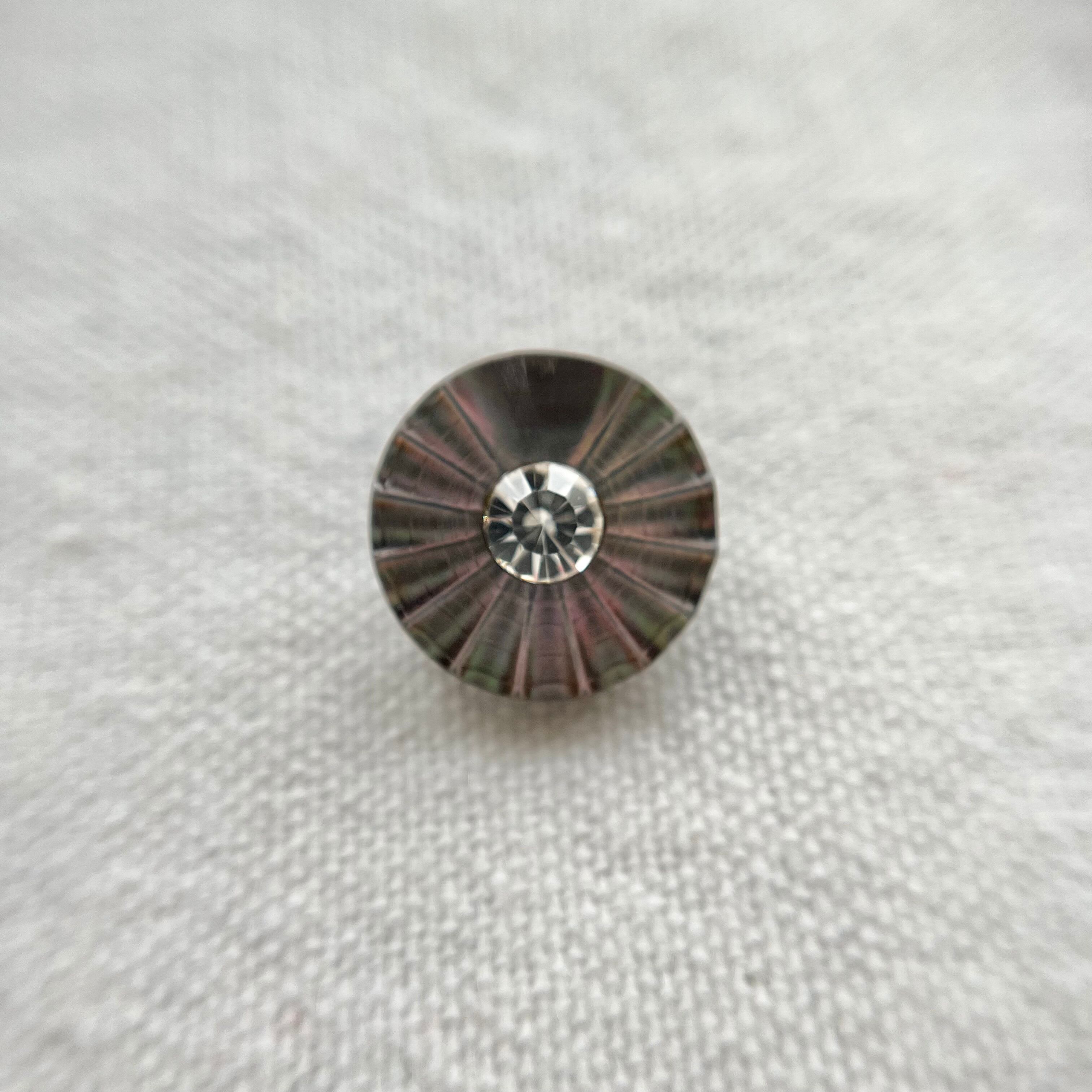 1粒ラインストーン×黒蝶貝フラワー 15㎜