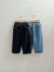 韓国子供服 / Digreen / 26Autumn / dot denimt pants / ドットデニムパンツ *S~XXL*