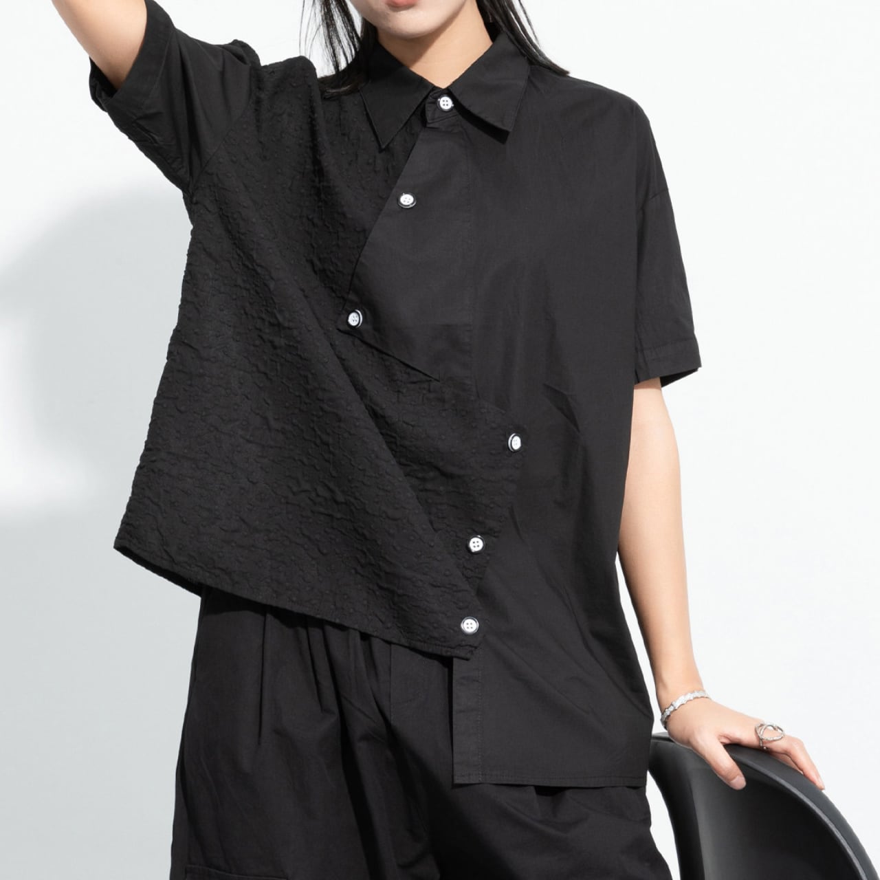 アシメレイヤードシャツ R0743