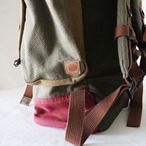 【Deadstock Item】バックパック / Convertible 2WAY Backpack/ スモーキーカーキ×バーガンディ・ボトム