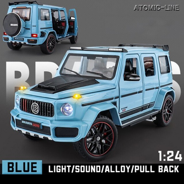 メルセデス ベンツ BRABUS G800 1/24 ミニカー 全4色 ライト点灯 エンジンサウンド 合金モデル 模型 ジオラマ