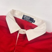 90s 00s Polo by Ralph Lauren ラルフローレン 長袖 ラガーシャツ ポロシャツ L/レッド メンズ ビンテージ