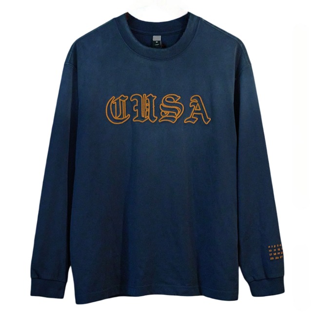 Old english logo embroidered long sleeve t-shirt 00447