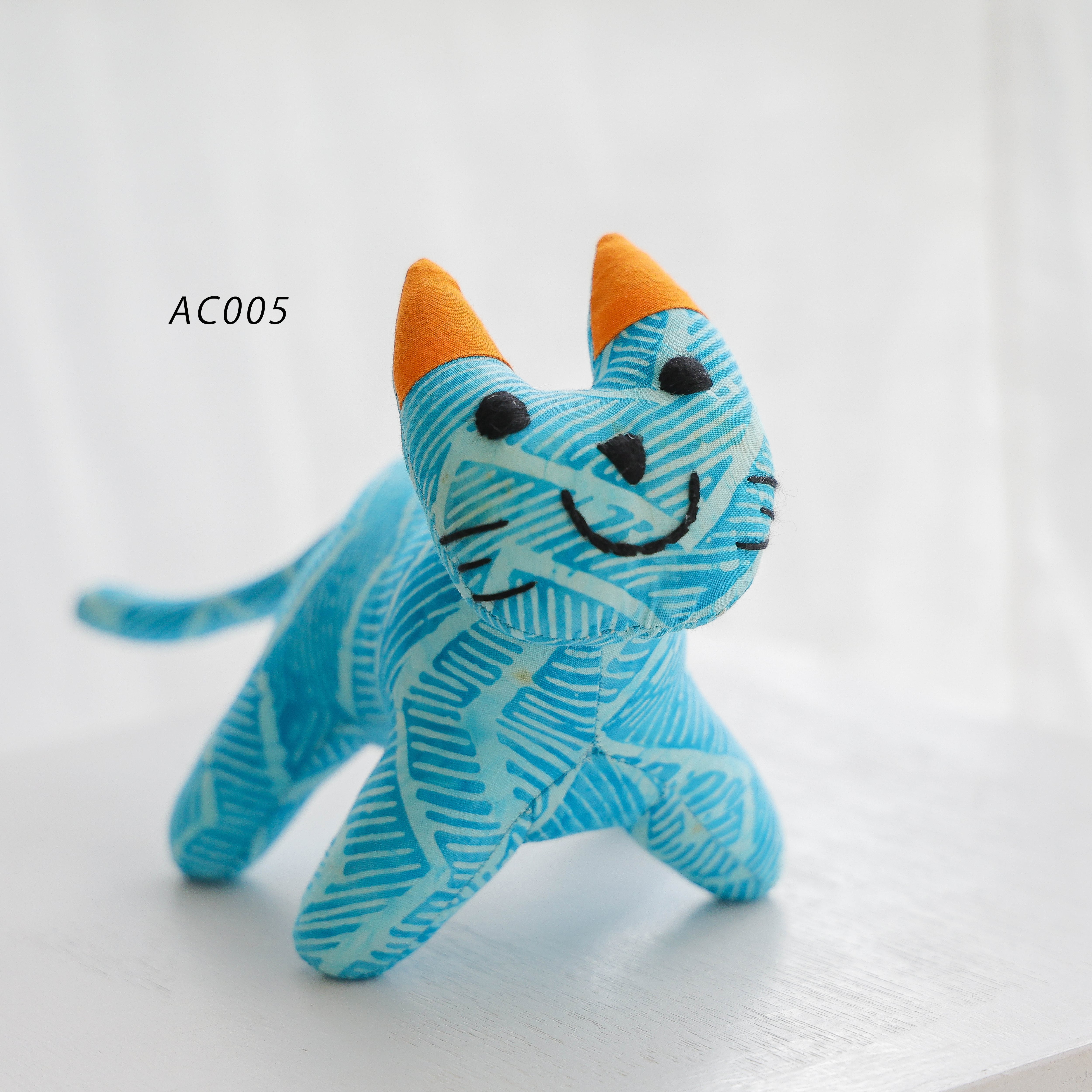 AC バティック生地 アニマルドール キャット バリ猫 ぬいぐるみ
