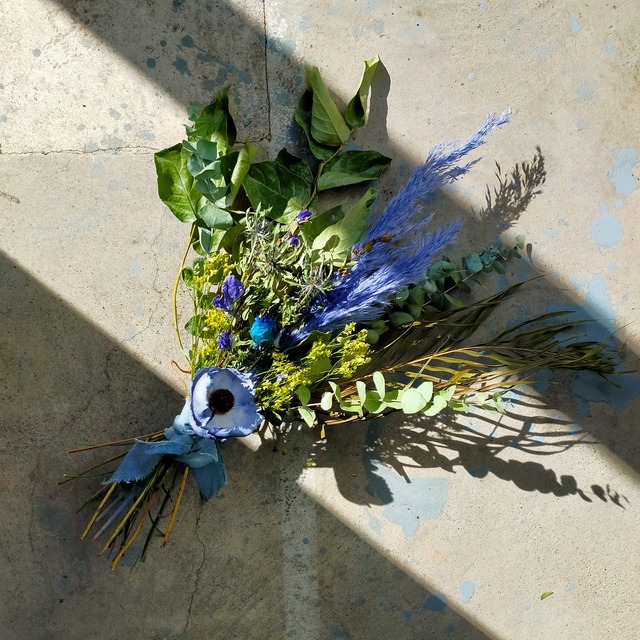 ”贈り色”ブルーブーケLL【"OKURIIRO" Dried flowers Bouquet L】