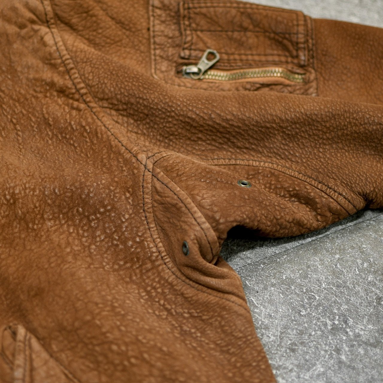 brown leather flight jacket