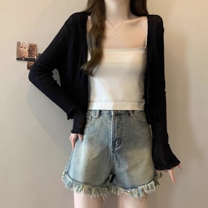 【送料無料】 カーディガン 色 日焼け防止 UV サマーカーディガン ガウン 冷房対策 アウター 羽織り ショート クロップド丈 ボレロ 5色 長袖 フレア Aライン 透け感 ホワイト アイボリー ブラック ブルー ピンク ニュアンスカラー 薄手生地 かわいい 大人可愛い 綺麗 シンプル カジュアル 大人 おしゃれ お洒落 大人女子 コンサバ 定番アイテム 体型カバー 無地 夏 女性 レディース ママ 30代 40代 お出かけ 授業参観 休日 着回し 普段使い ファッション オーバーシルエット