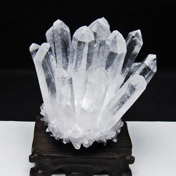 水晶 クラスター 水晶 原石 台座付属 一点物 おまかせ便 182-8630