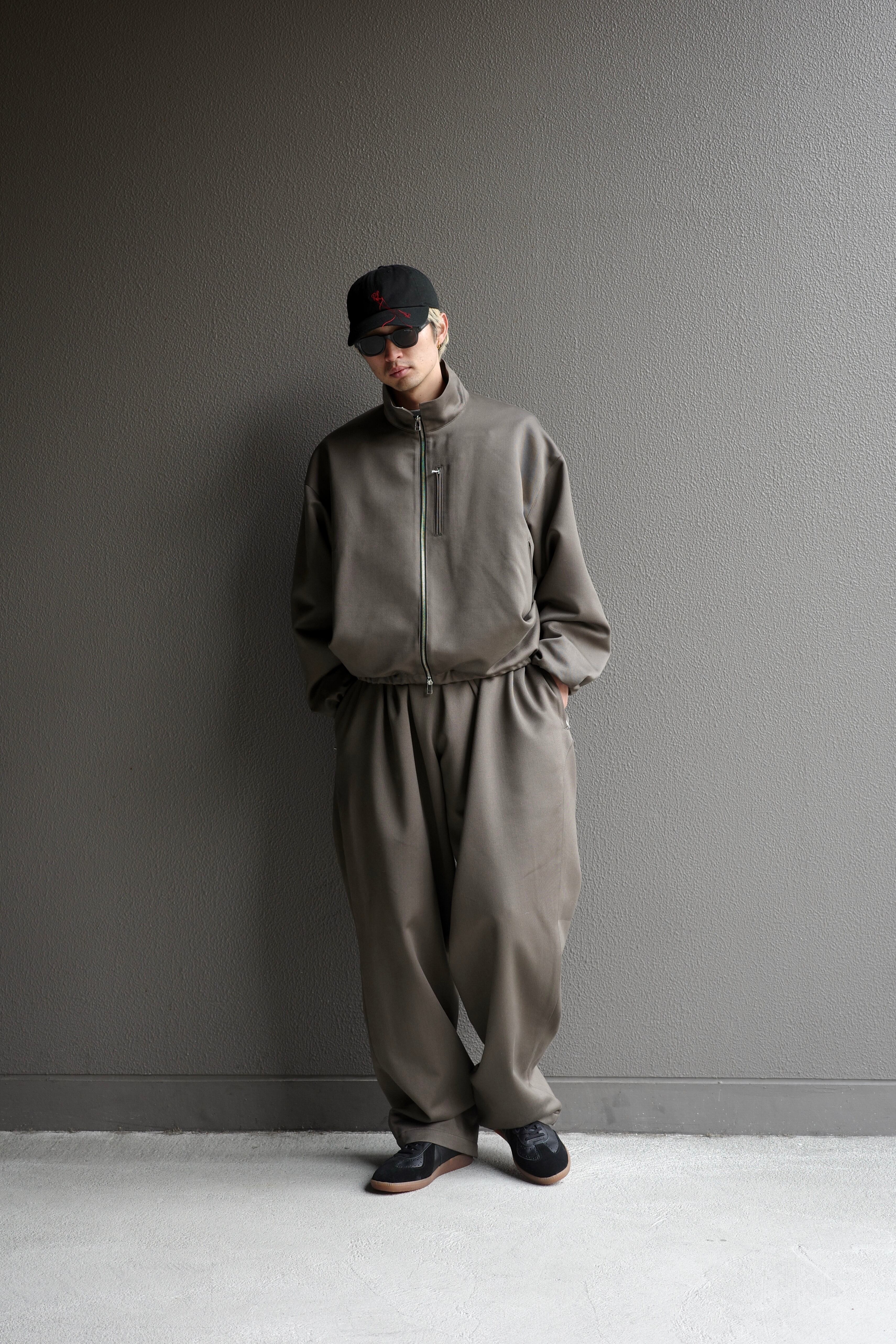 BIBLIOTHERK【DRAPED TRACKSUIT -Brown-】 | lloomm