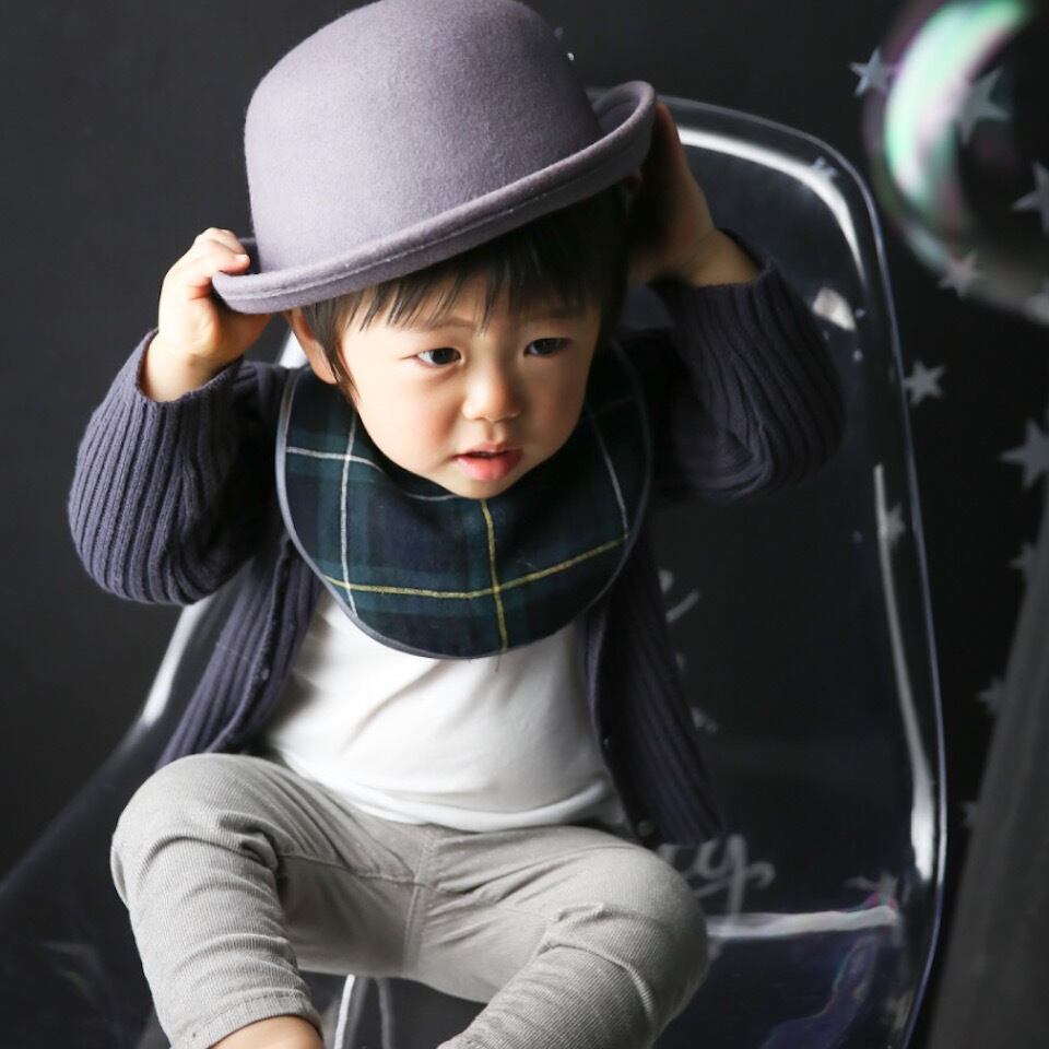 ベビースタイ＜ダブルガーゼ × タータンチェック＞ ベビー/スタイ