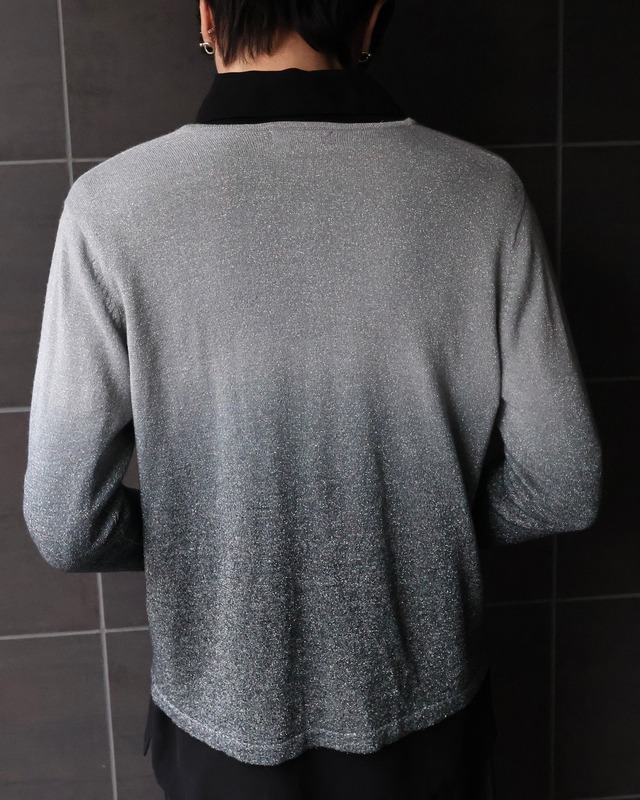 gradation crew neck cardigan