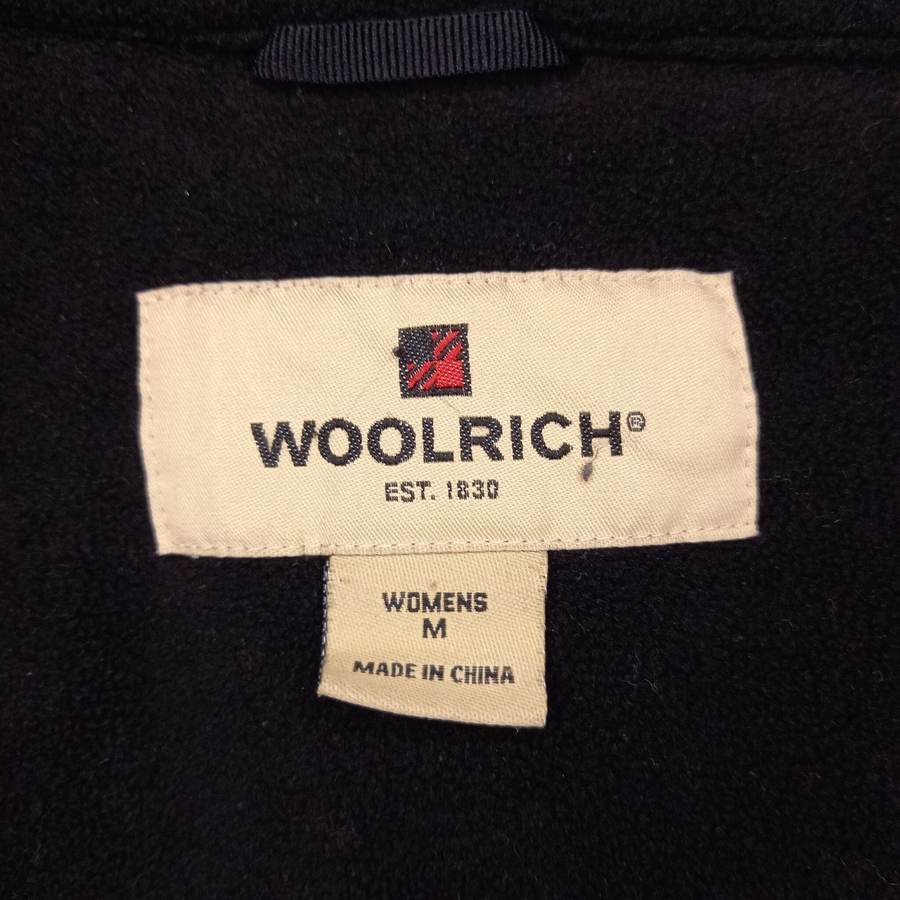 ウールリッチ　ジップアップ　フリースジャケット　総柄　アニマル　ベージュ　M