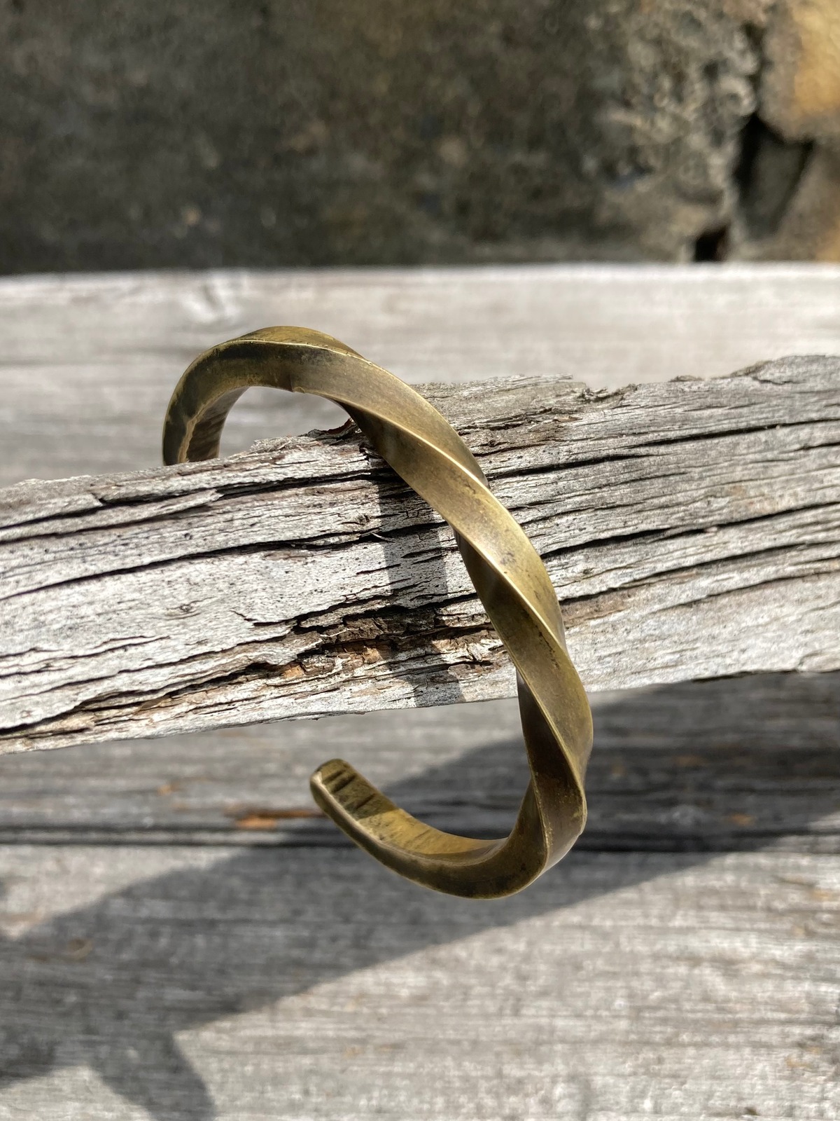 バングル ツイスト ヴィンテージ アンティーク BRASS BANGLE 真鍮 b006 