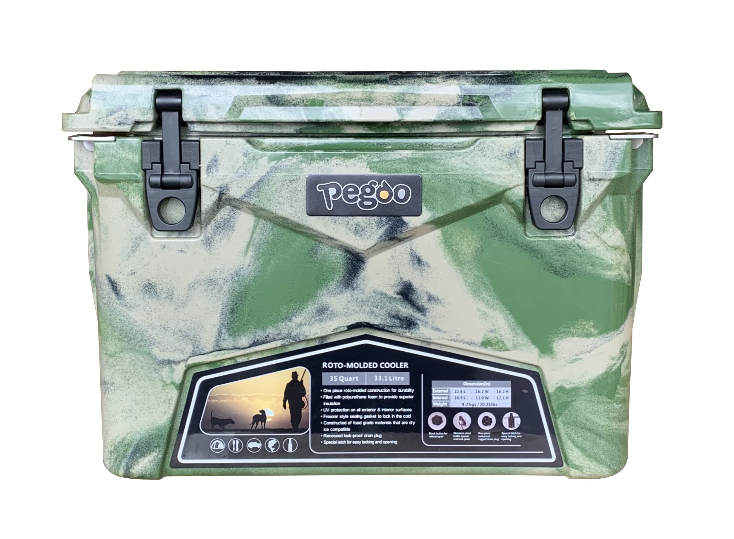 pegoo Hard Cooler Box(ｸｰﾗｰﾎﾞｯｸｽ) 35QT AC | Pegoo | ペグー