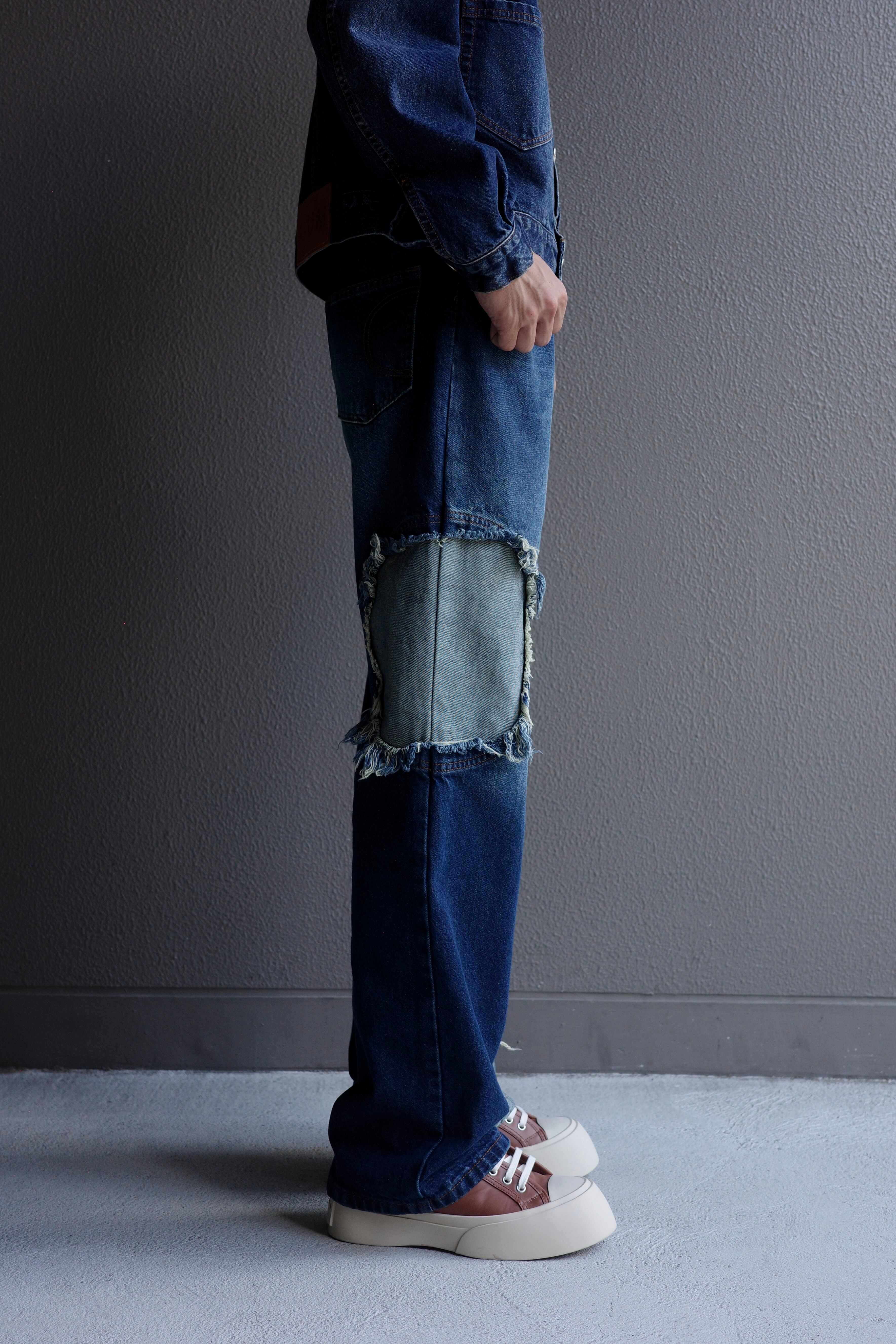 EDWARD CUMING【CIRCLE WINDOW JEAN -Indigo Blue Wash-】 | lloomm