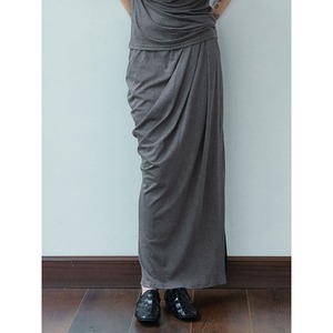 Drape Design Maxi Length Skirt T3495