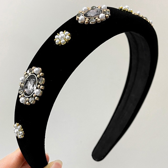 ビジュー ベロア カチューシャ 3412866