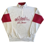 San Francisco Half Zip Sweat / Made in USA / Size L / 80s