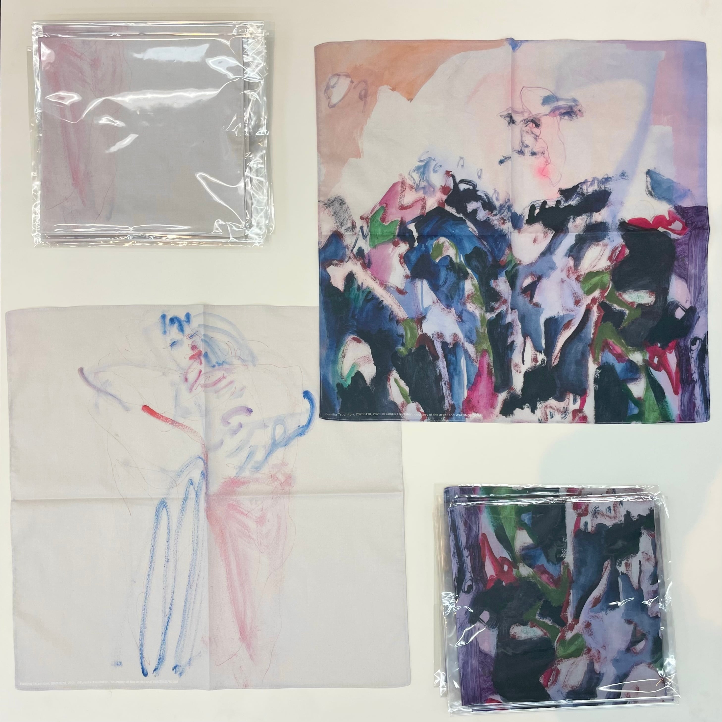 土取郁香× NADiff ハンカチ 白 | WAITINGROOM ONLINESHOP