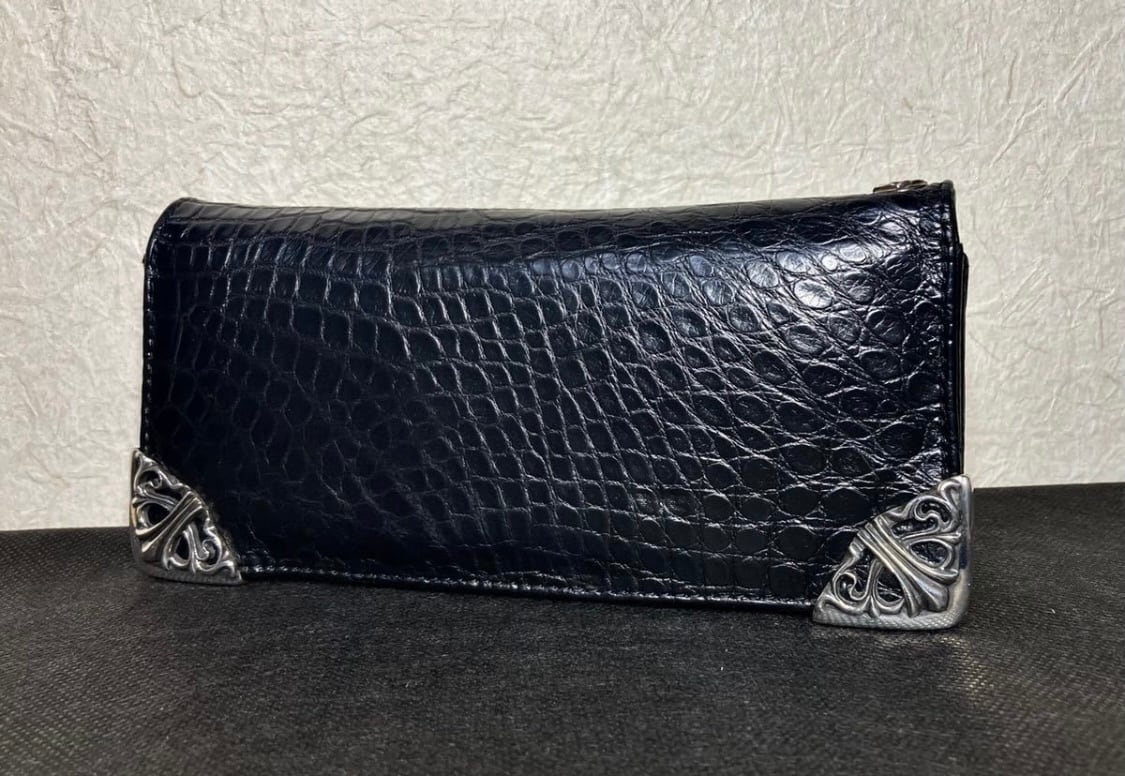 CHROME HEARTS クロムハーツ アリゲーター シングルフォールド ウォレット財布
