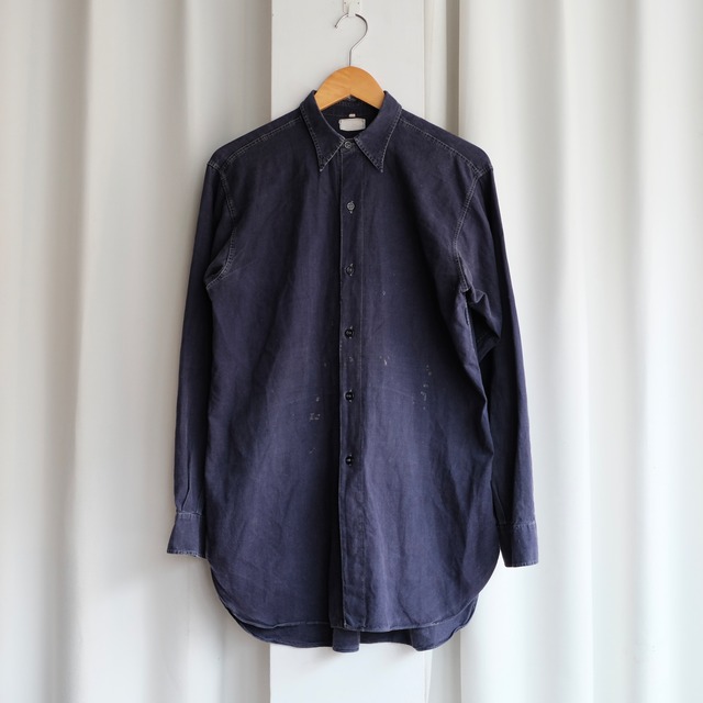 30-40s FRENCH VINTAGE LINEN SHIRT