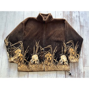 -cobblestone canyon- dog design fleece jacket