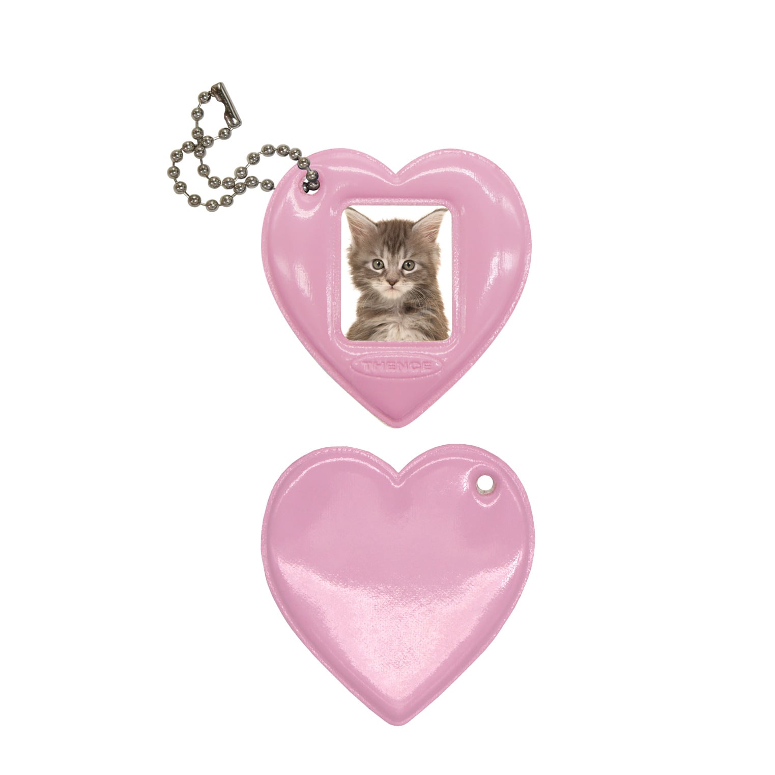 THENCE] フォトフレーム キーホルダー (Pink Heart) | moim - 韓国雑貨