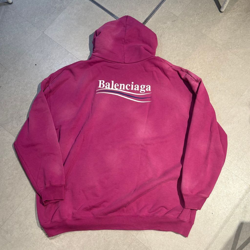 セール!!BALENCIAGA★620947 BALENCIAGA バレンシアガ 22SS Campaign Logo Faded Hoodie