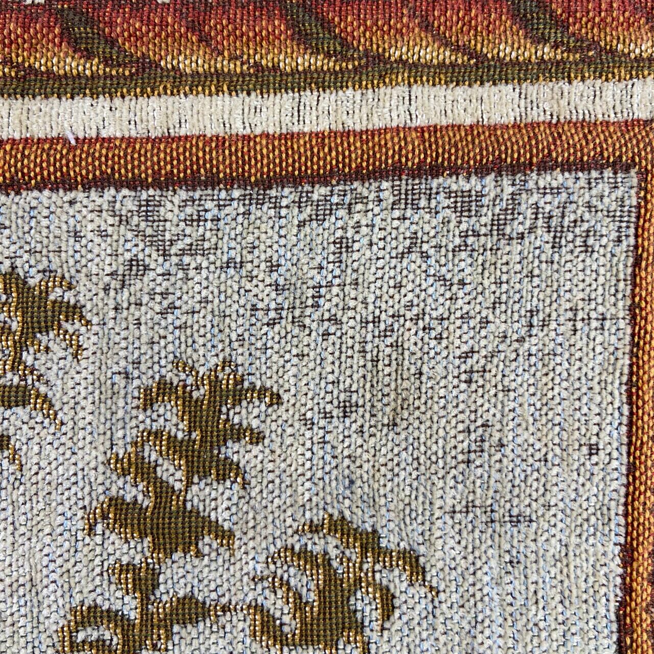 至極の逸品 ヴィンテージ 中世ヨーロッパ 港町 風景画 豪華フリンジ