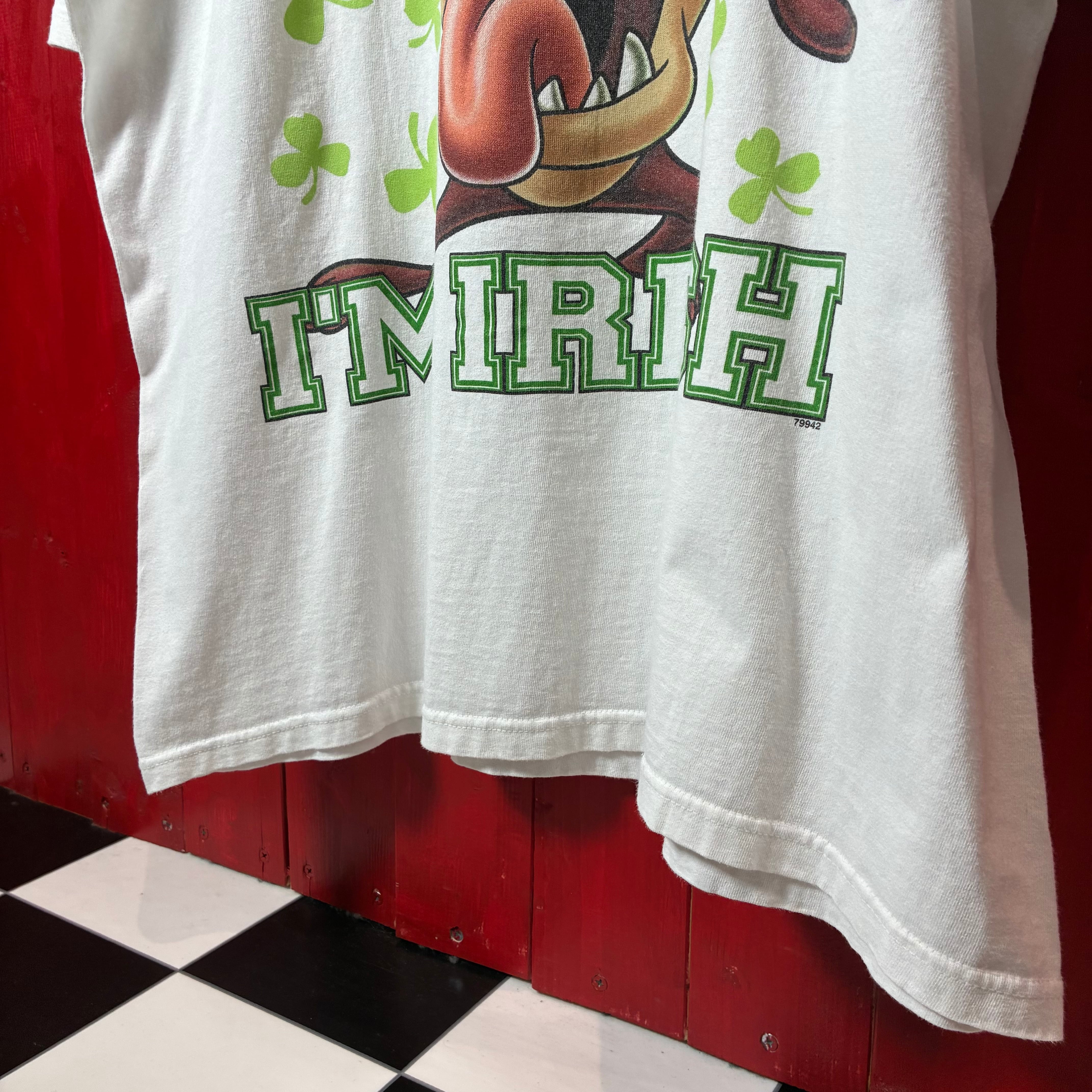 90s LOONEY TUNES タズマニアンデビル キャラクターTシャツ 白