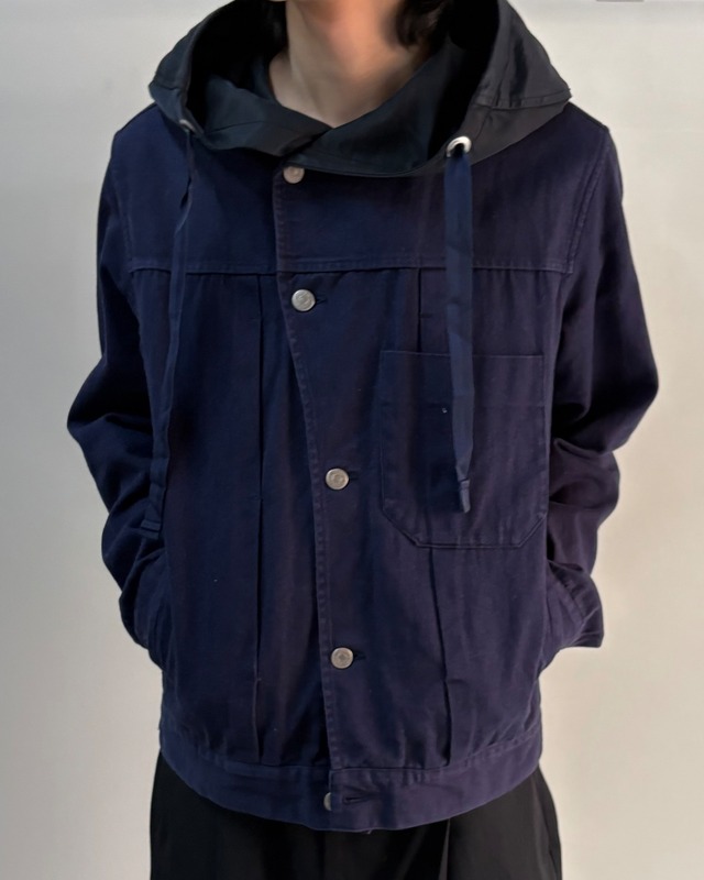 【CABANE de ZUCCA】hooded denim jacket