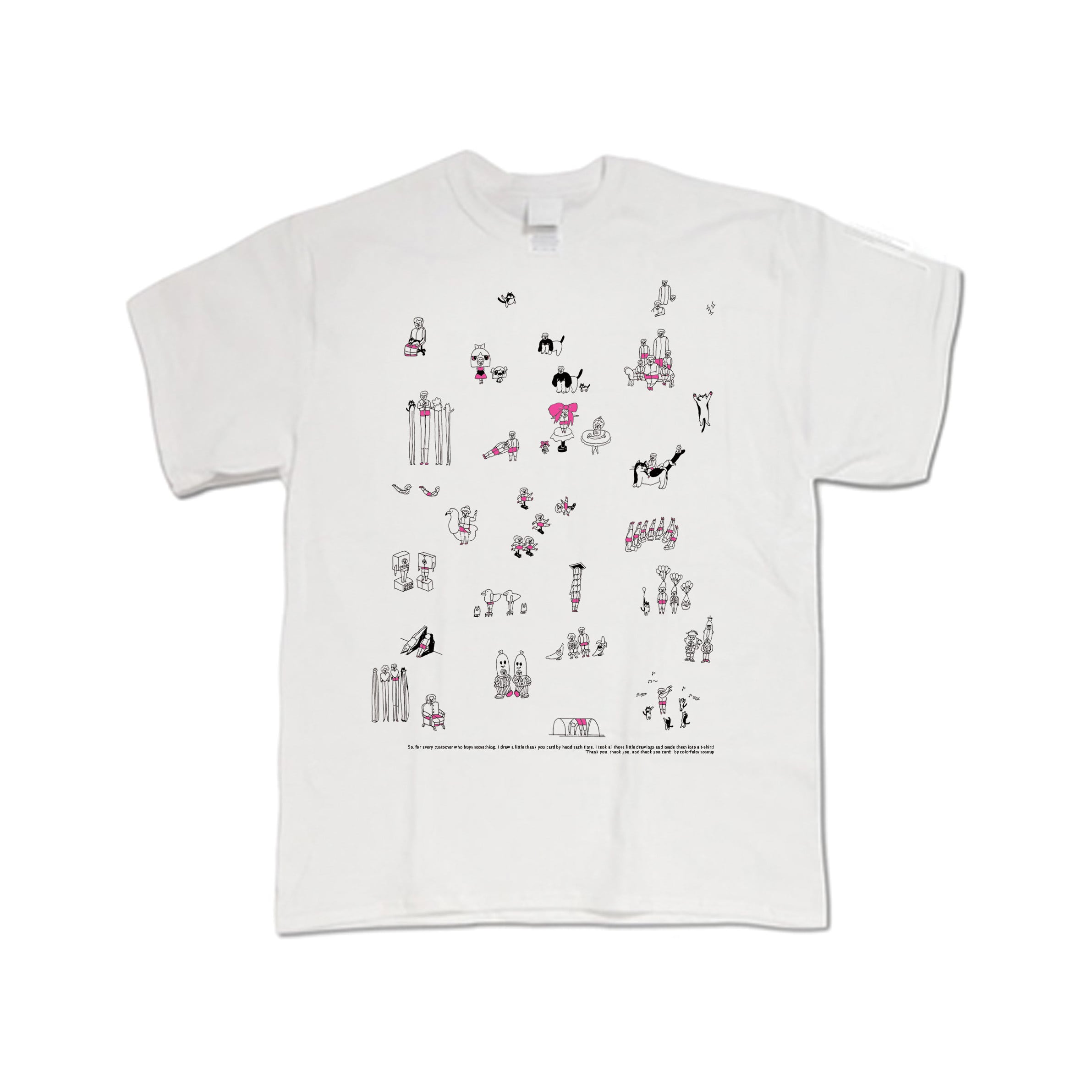 Thank you sketches / T-shirt | colorfulmisosoup