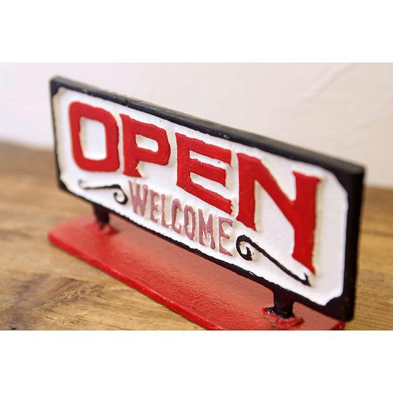 OPEN 看板 両面 開店 キッチンカー 閉店 オープン クローズ お店
