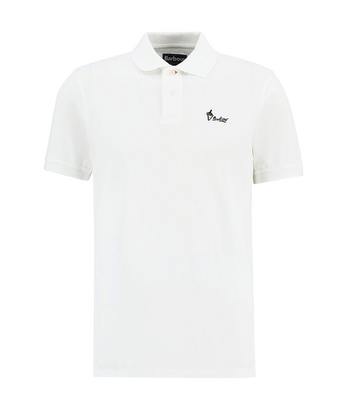 Barbour Combe Point Logo Polo Shirts　White