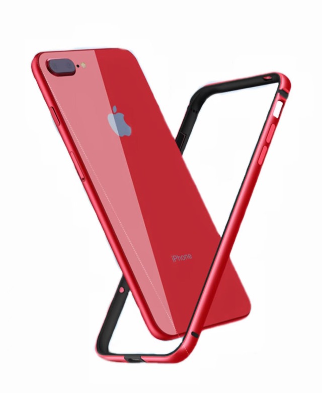 Smorniy iPhone SE3 用 バンパー,iPhone 8 用 バンパー, iPhoneSE2 / iPhone7 用 ケース レンズ保護 耐衝撃 二重構造 軽量 一体感 ボタン保護 アイフォン 8/7/SE 用 アルミバンパー 超薄軽量 放熱設計 (iphone7/8/SE,レッド)