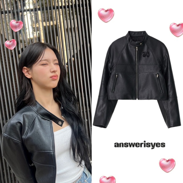 ★(G)I-DLE ミヨン 着用！！【answerisyes】Signal vegetable leather jumper