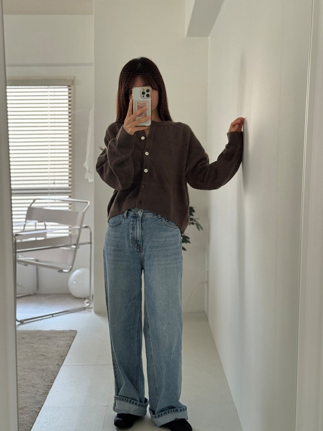 (予約) HAUS / Snug angora cardigan 2color