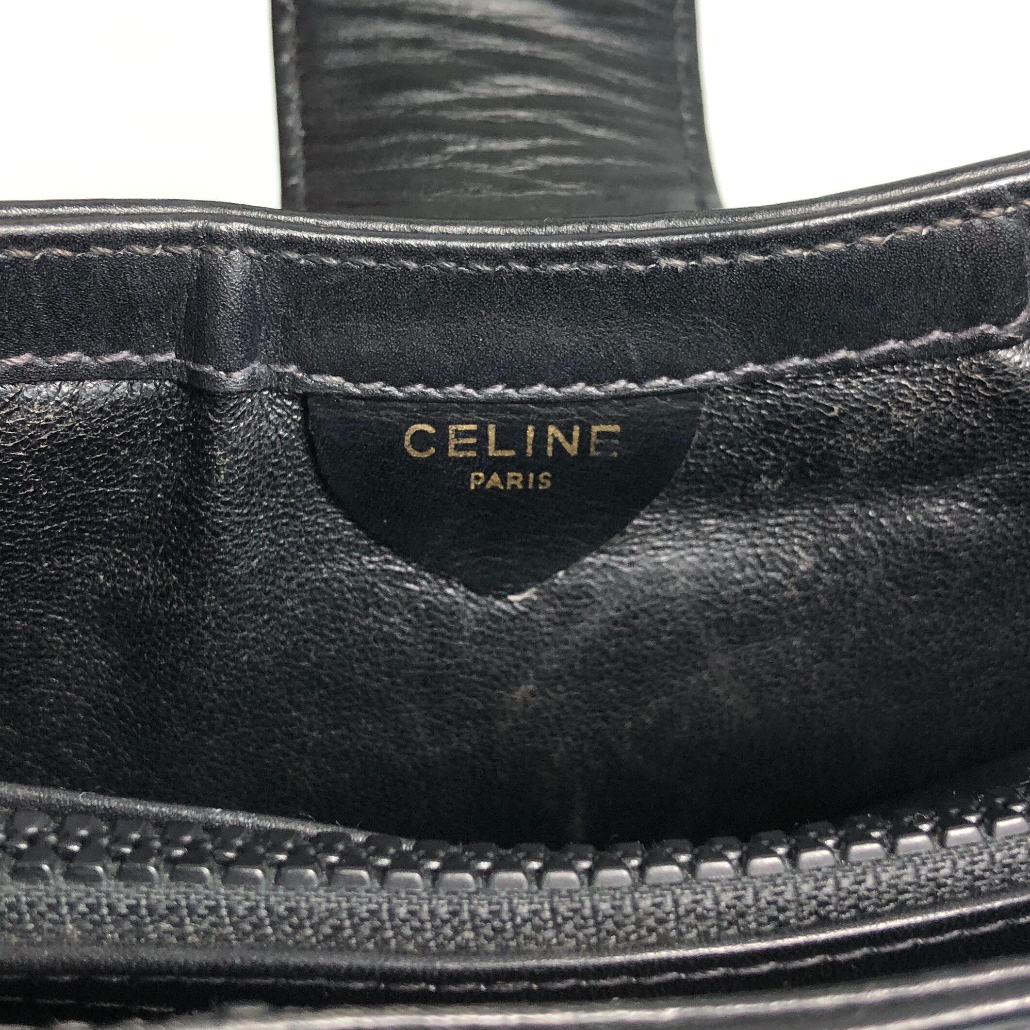 CELINE セリーヌ ショルダーバッグ ブラック ターンロック ブラゾン