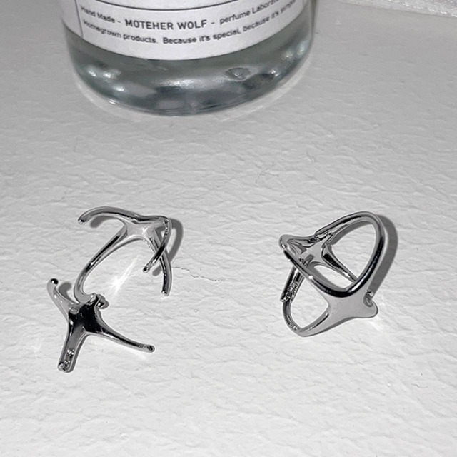 クロスフォルムミニマルイヤーアクセサリー 2col   R01347