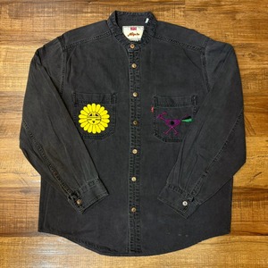 ナスングワム【Nasngwam】Indian motif Denim Shirt　Mサイズ