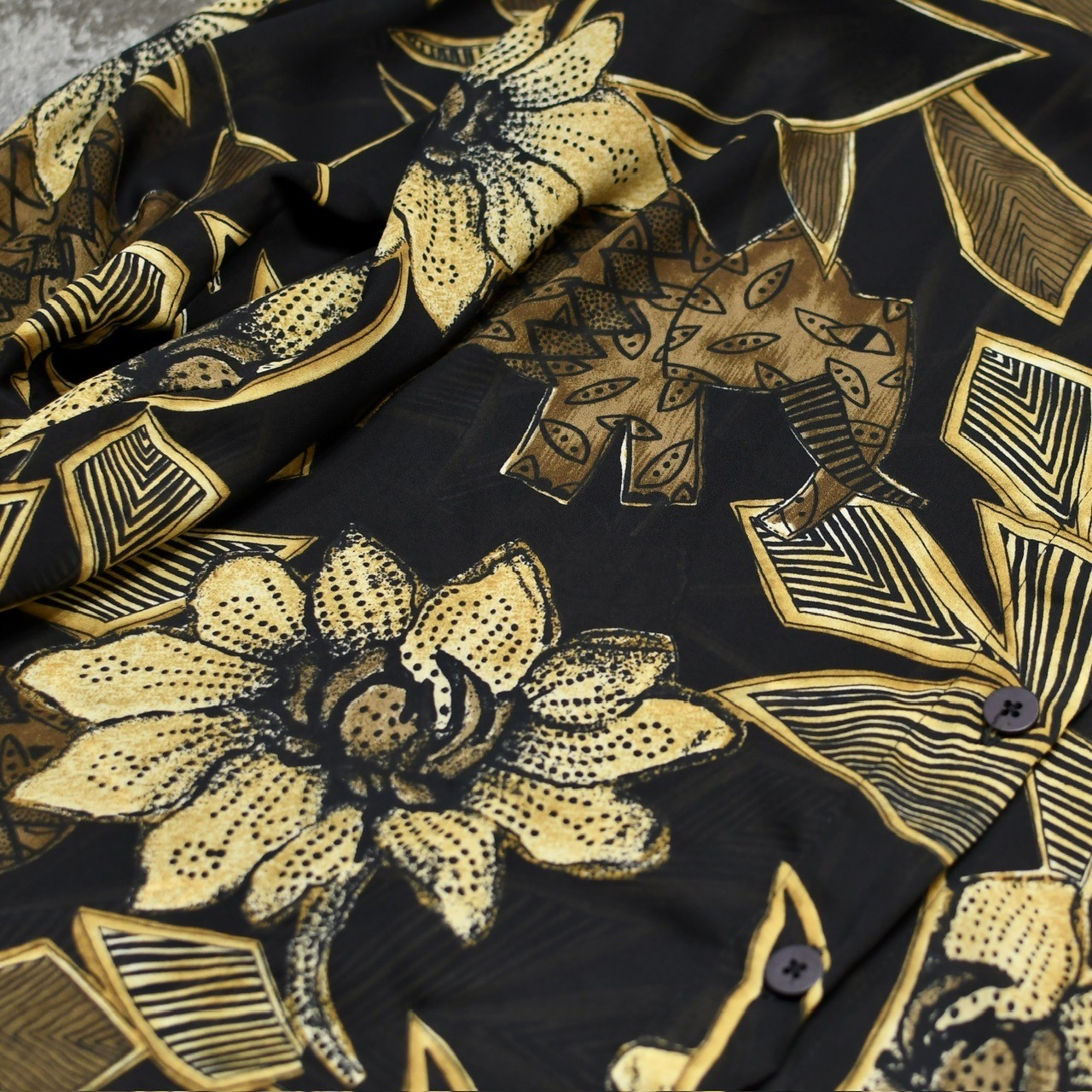 ethnic pattern sheer shirt