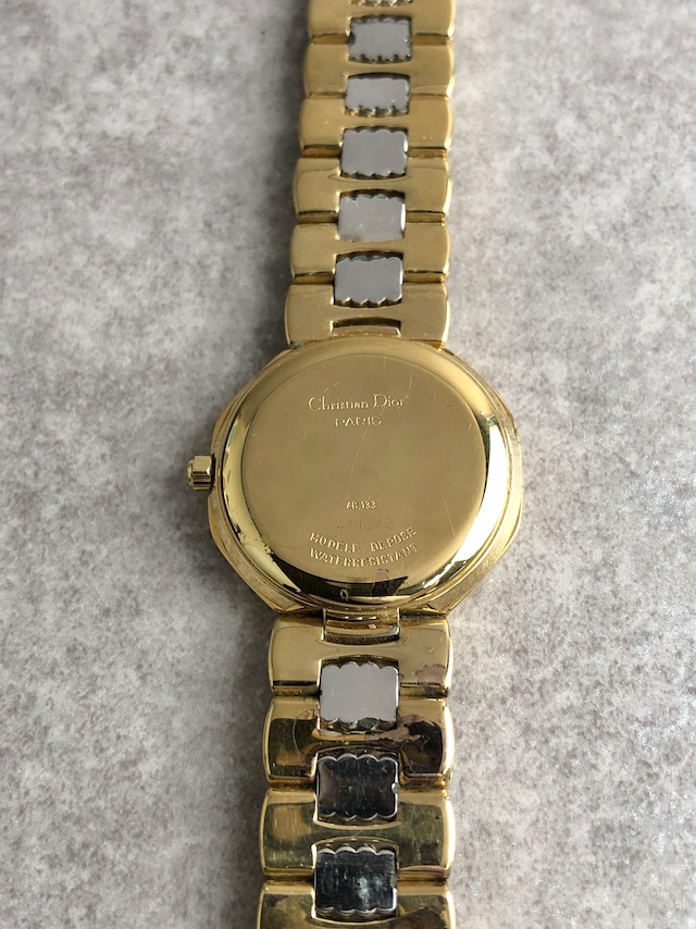 Christian Dior クリスチャン ディオール 腕時計 ゴールド CD オクタゴン ステンレススチール D48⁻133 クォーツ vintage ヴィンテージ オールド y8i88y