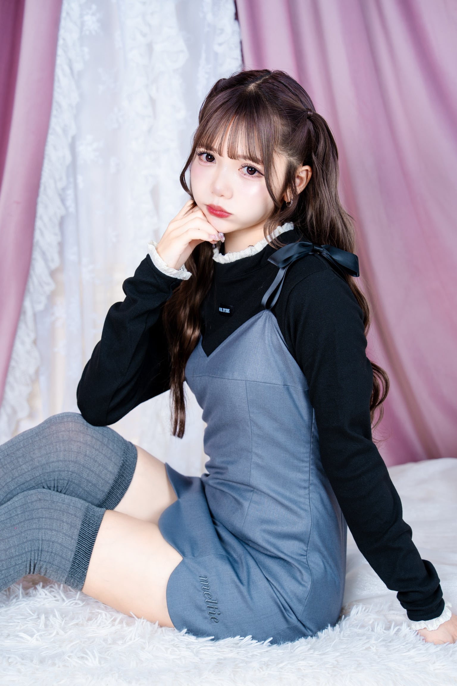 Charming Ribbon Scallop Dress