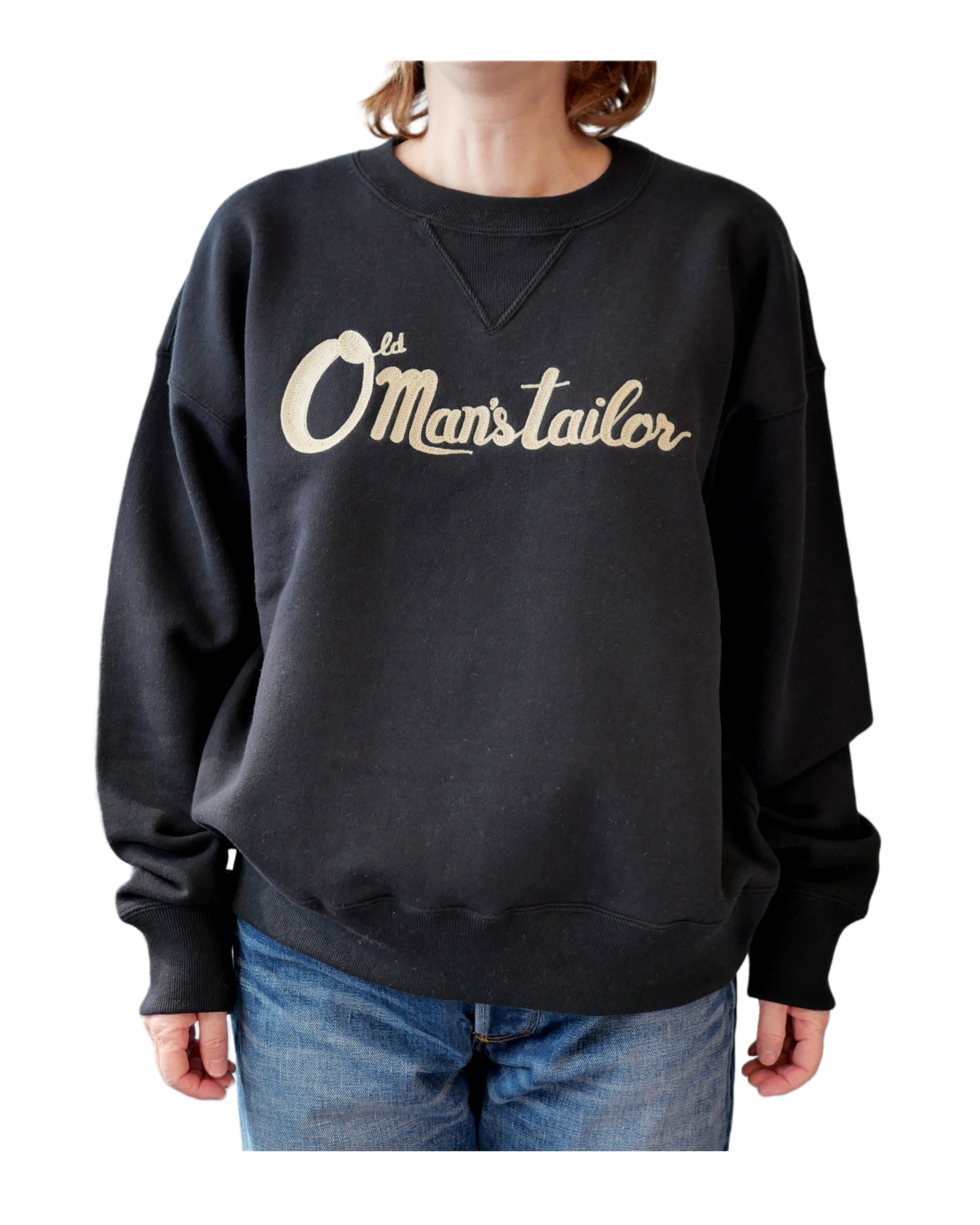 R&D.M.Co- no.7972d APPLE SWEAT SHIRT Black M、L | Cieloazulmat