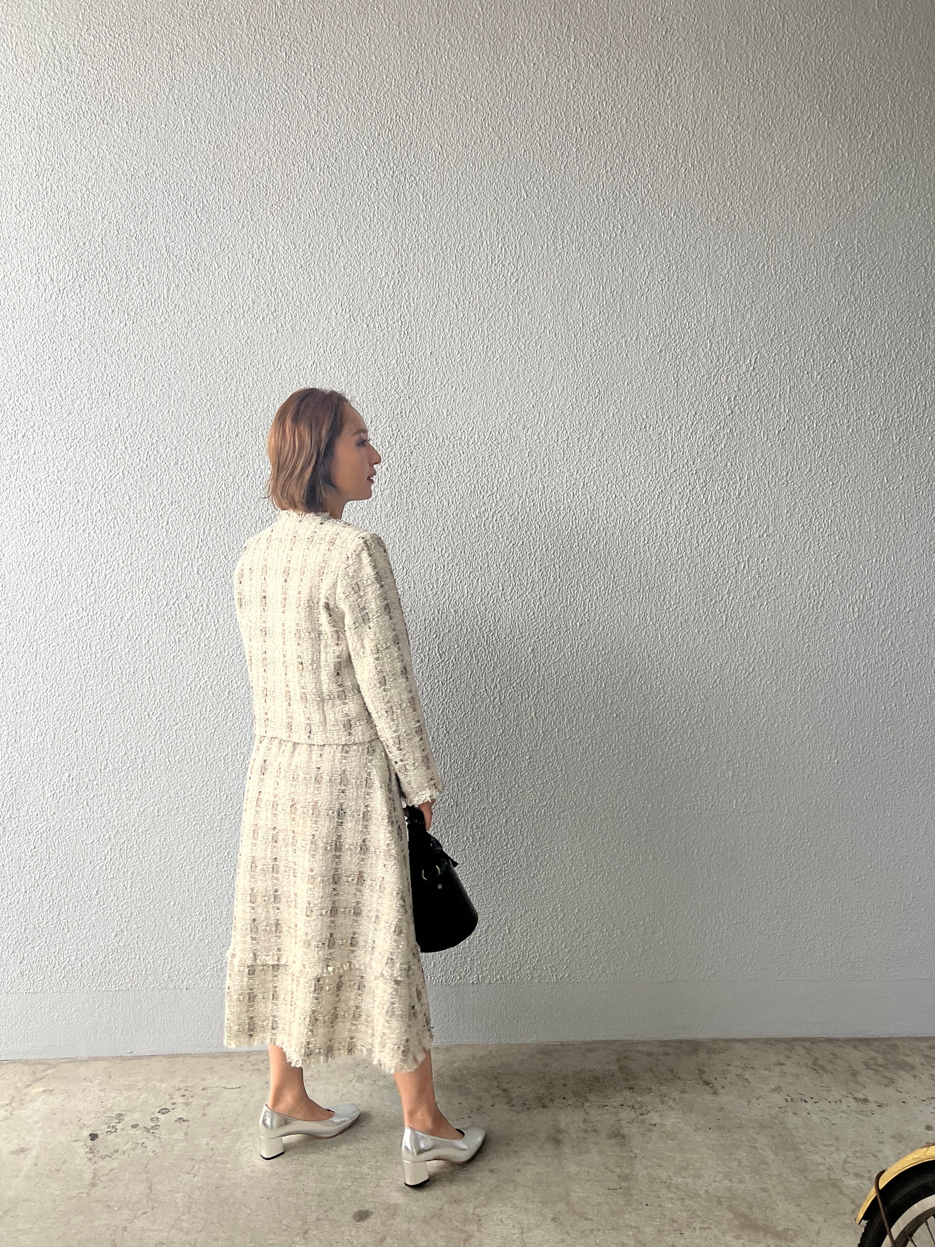 【anana】セットアップ可ラメツイードジャケット a79-032