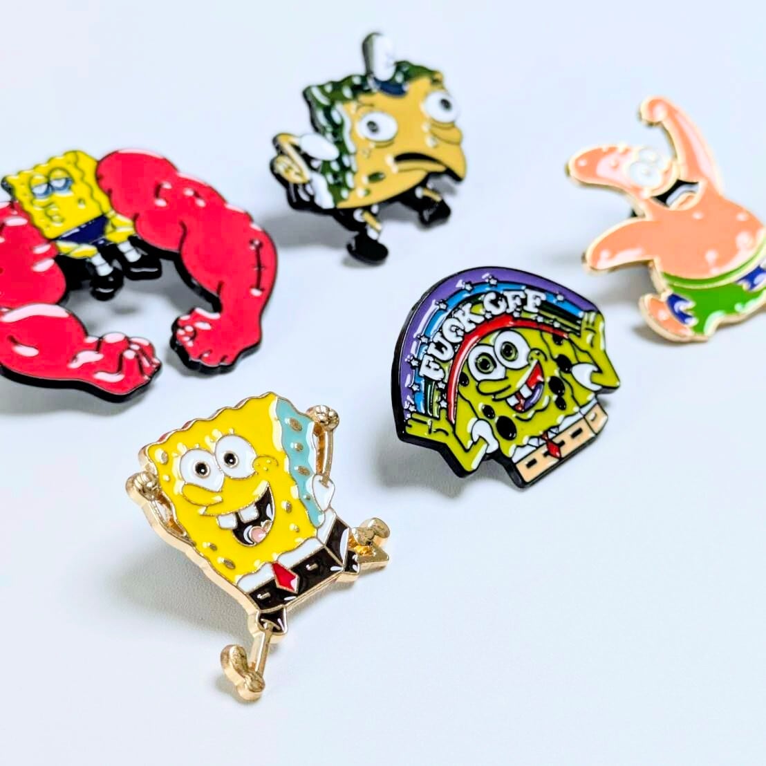 送料無料! ★ピンズ PINS★ピンバッジ 【 SpongeBob SquarePants ( スポンジボブ ) 】5Pセット〚アメリカン雑貨 アメトイ〛